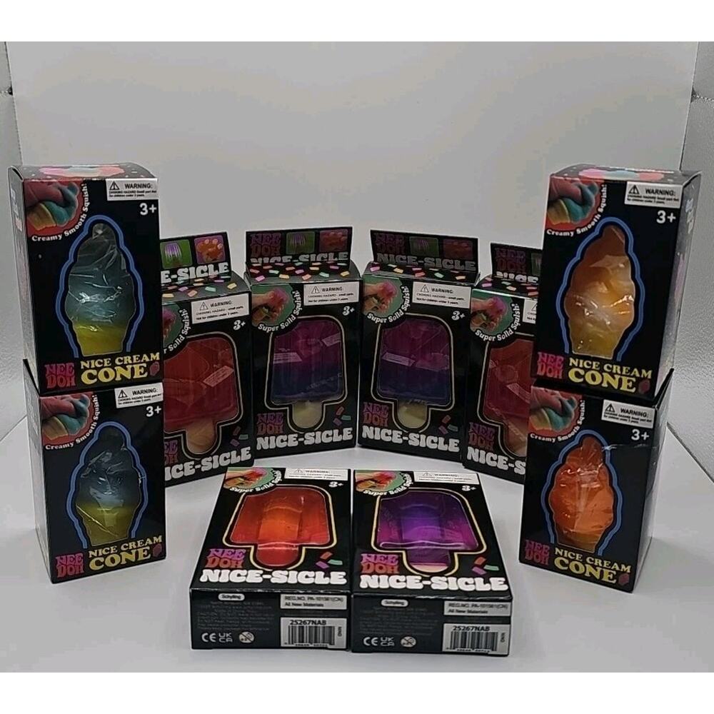 Lot Of 10!! Nee Doh VIRAL TILTOK Nice-Sicle Popsicle Nice Cream Cone NIB